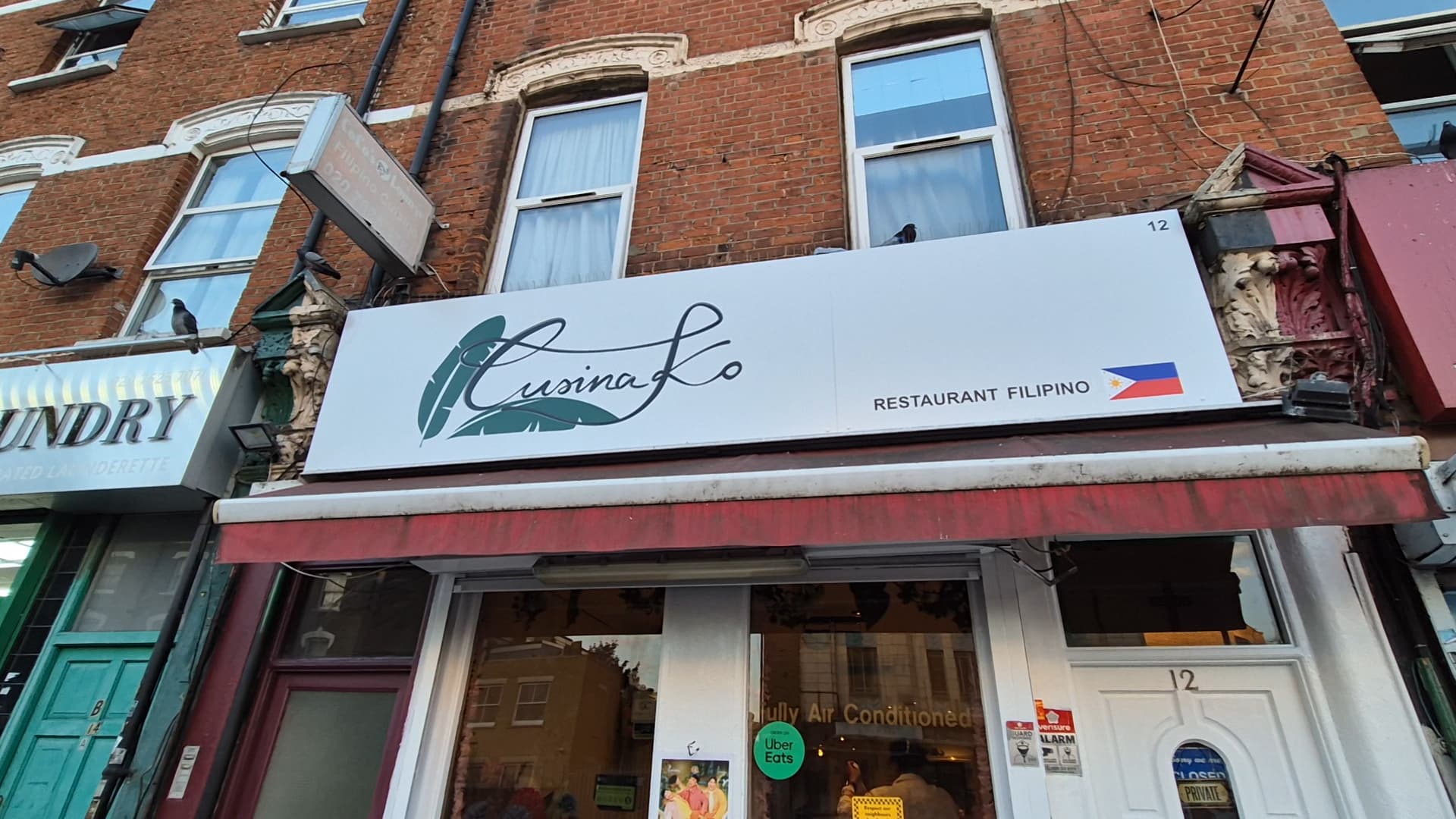The Cusina Ko shopfront at 12 Willesden Lane, Kilburn.